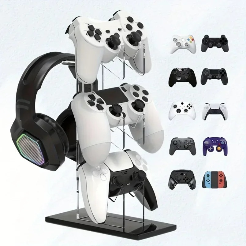 Gaming Console Headset - Gamepad Stand 3 Tier Headset Hanger