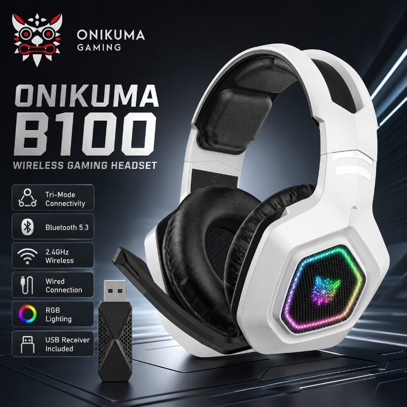 Gaming Console Apple - ONIKUMA B100 Wireless Gaming Headset Bluetooth