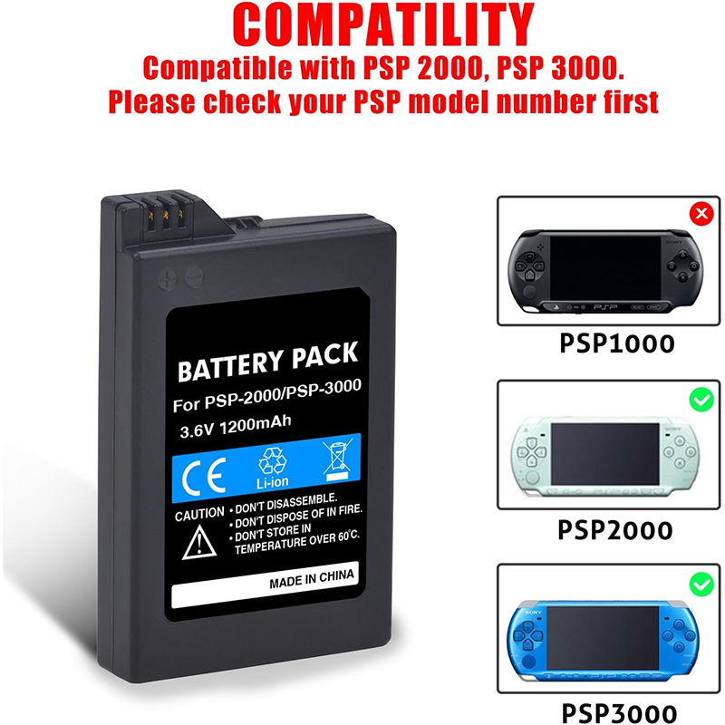 for sony PSP 2000/3000 Battery - Gaming Console New recension och pris