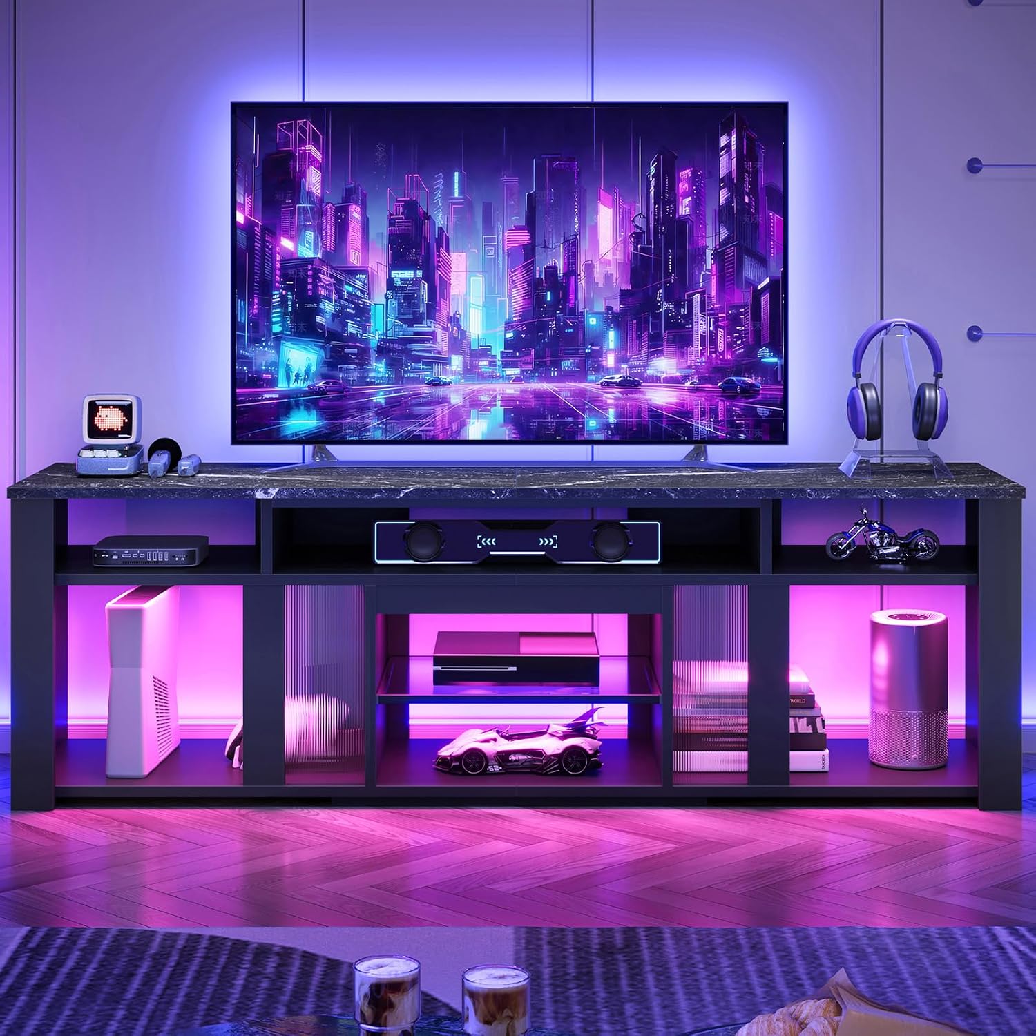 80 Inch TV Stand Entertainment - Gaming Console Entertainment Center recension och pris