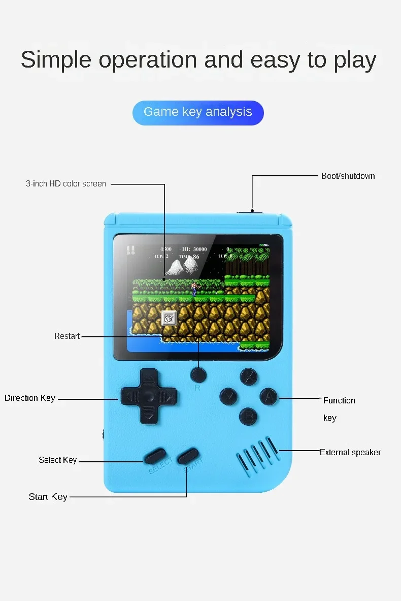 Built-in 500+ Classic Games 8- - Gaming Console For Kids recension och pris