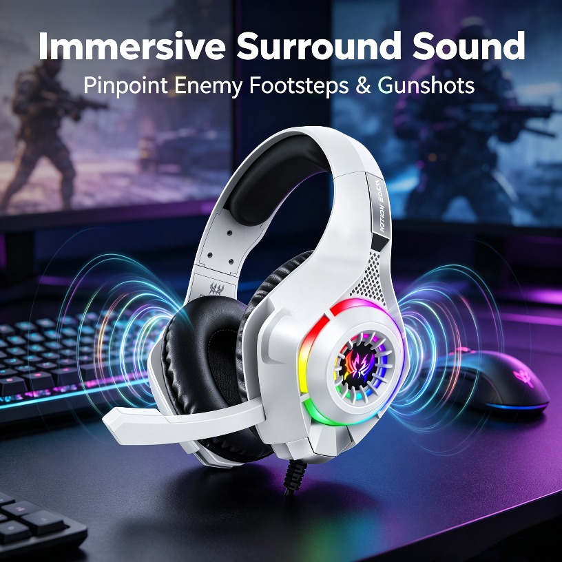 Wired Gaming Headphones with M - Gaming Console Headset recension och pris