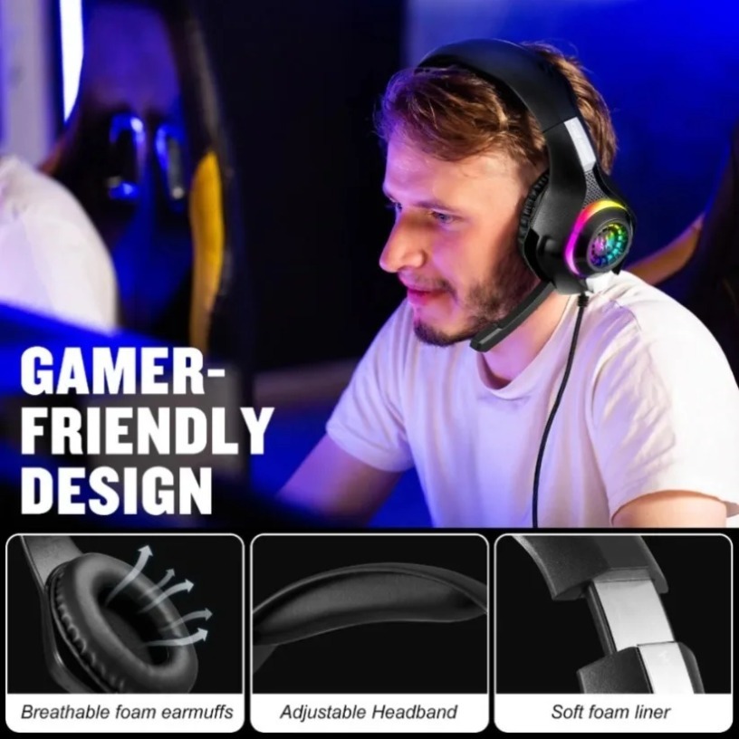 Wired Gaming Headphones with M - Gaming Console Headset recension och pris