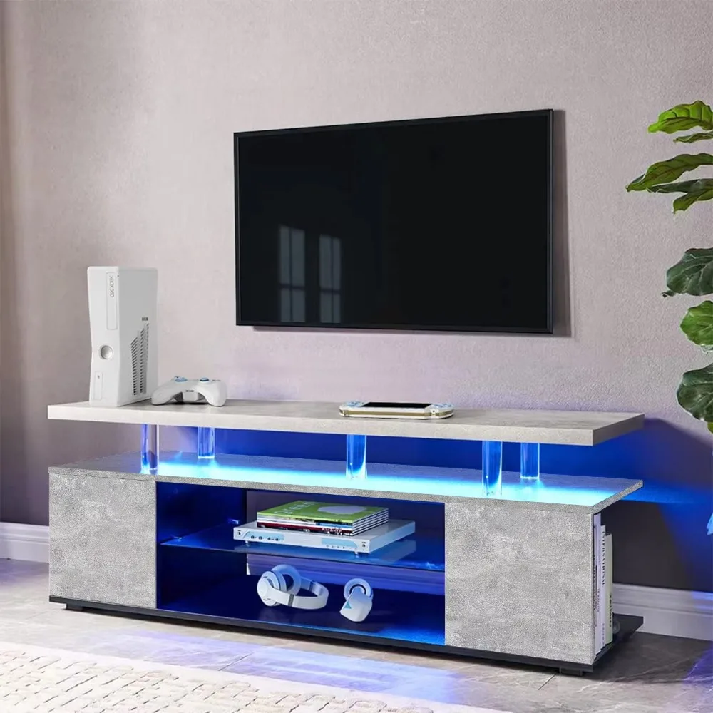 TV Stand for 70 Inch TV LED Ga - Gaming Console Entertainment Center recension och pris