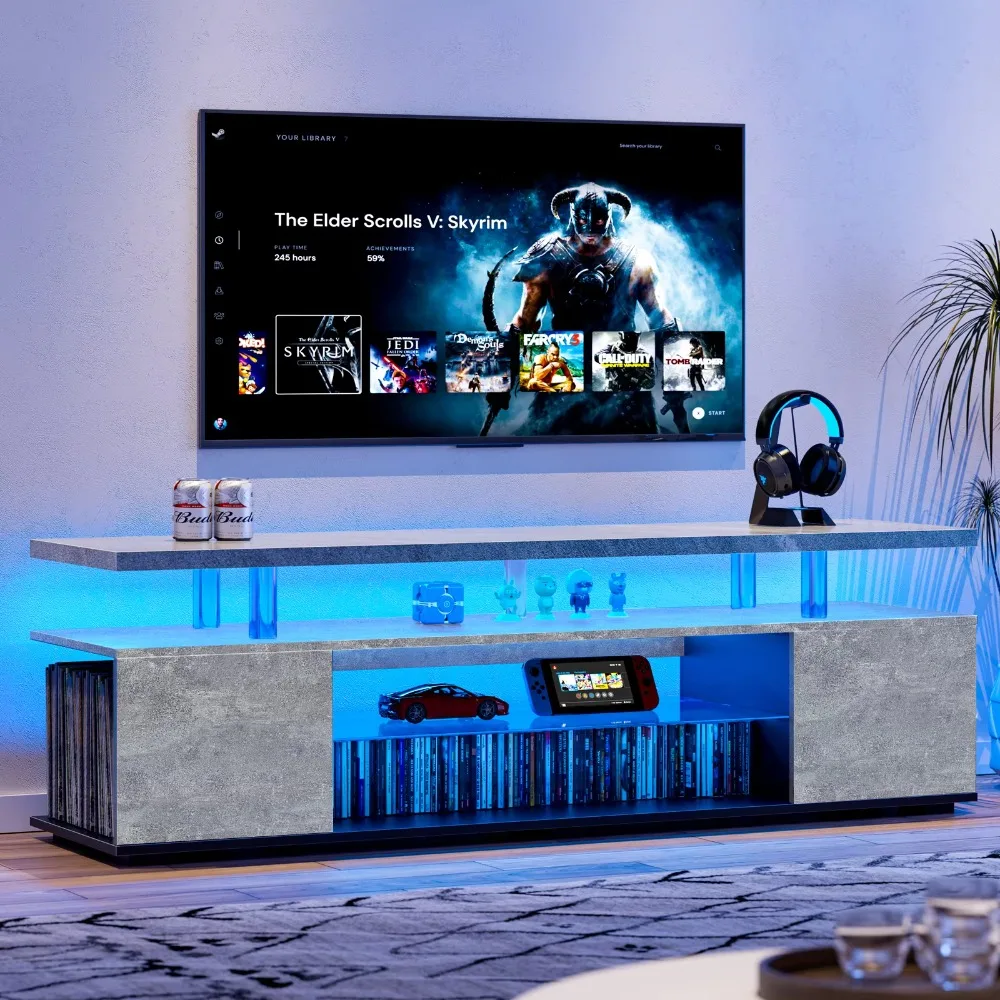 TV Stand for 70 Inch TV LED Ga - Gaming Console Entertainment Center recension och pris