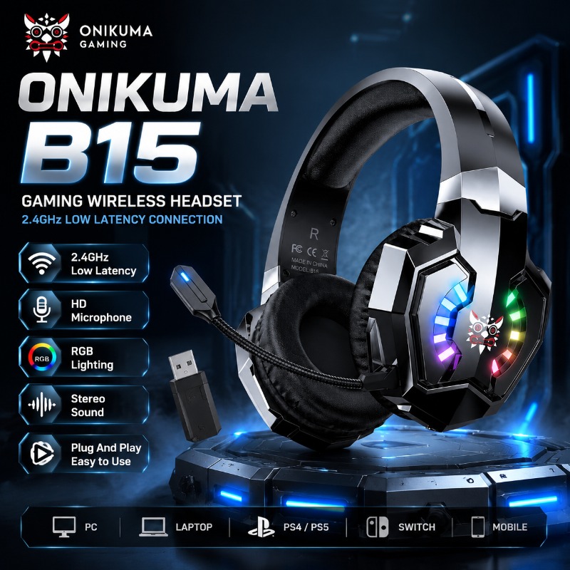 ONIKUMA B15 Gaming Headset Wir - Gaming Console Apple recension och pris