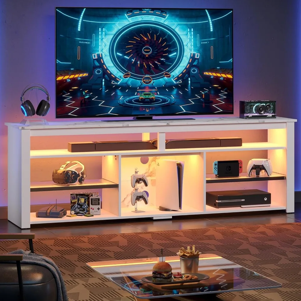TV Stand for 75 inch TV, Tall  - Gaming Console Entertainment Center recension och pris
