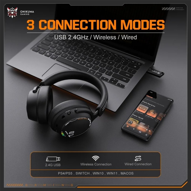 ONIKUMA GT886 Gaming Headset W - Gaming Console Apple recension och pris