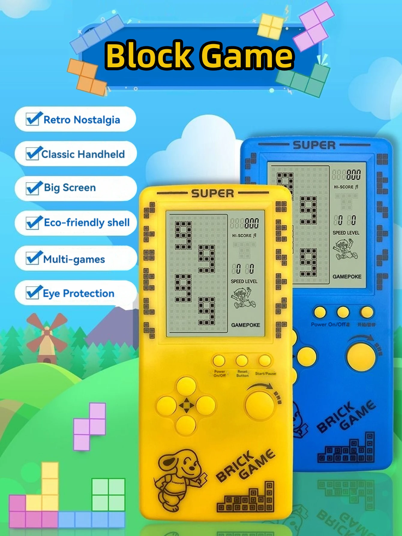 Classic Retro Handheld Game Pl - Gaming Console For Kids recension och pris