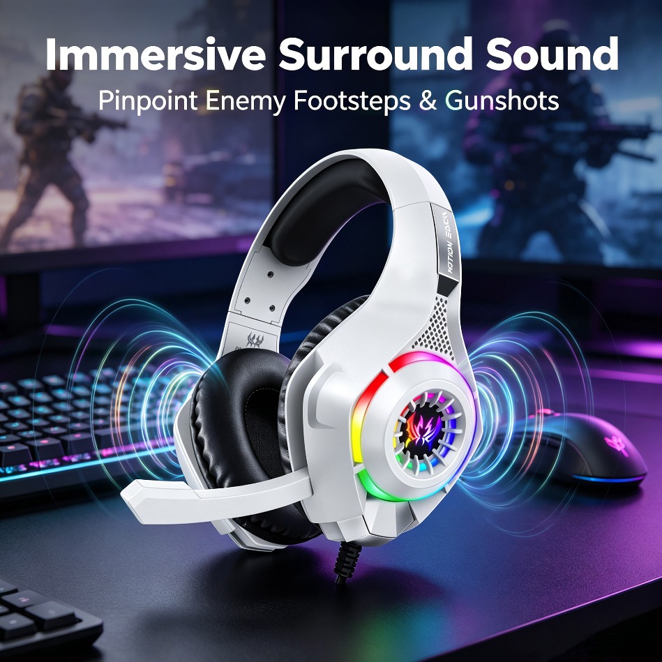 PC Gaming Headset with Mic RGB - Gaming Console Headset recension och pris