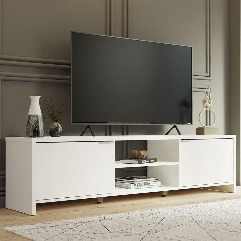 TV Stand Large Media Console w - Gaming Console Entertainment Center recension och pris