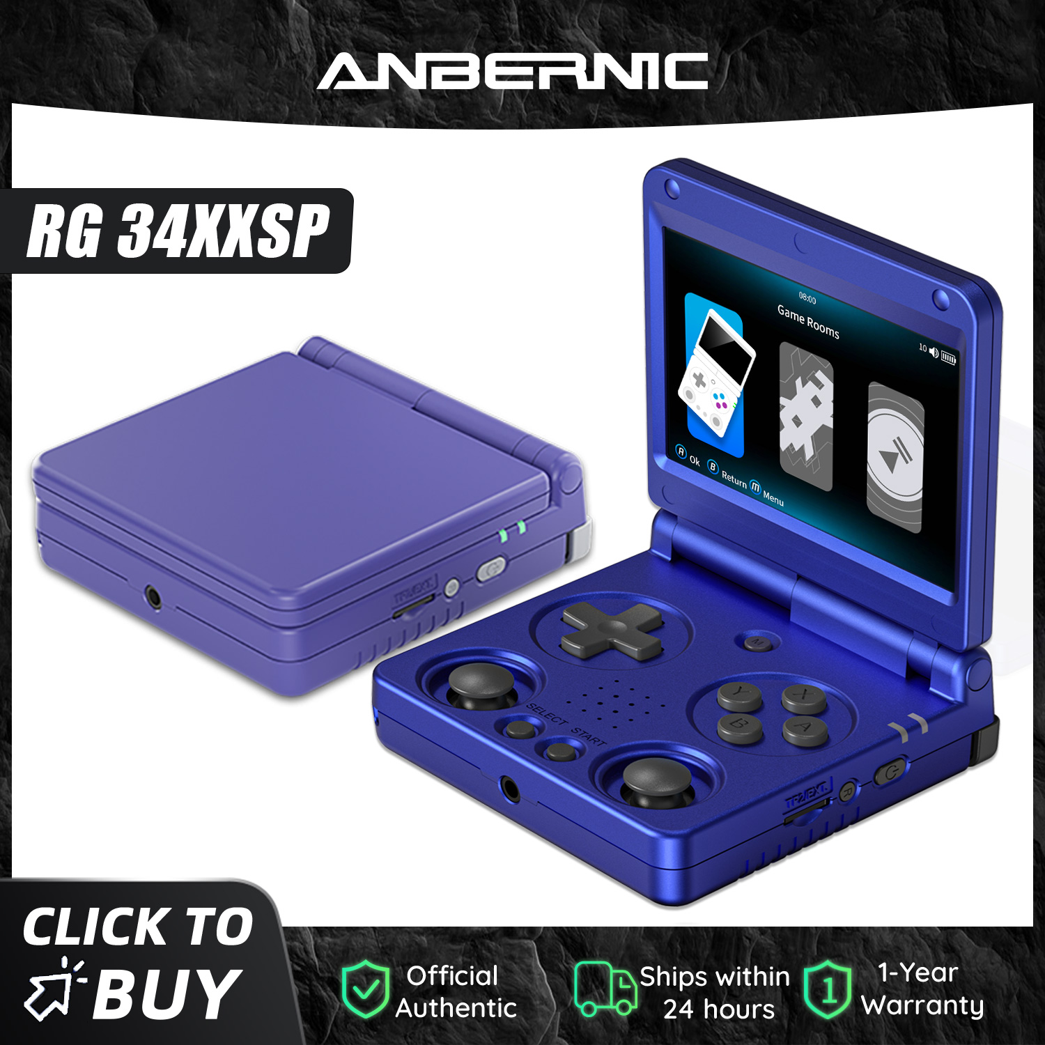 Anbernic RG34XXSP 3.4-Inch IPS - Gaming Console Old recension och pris
